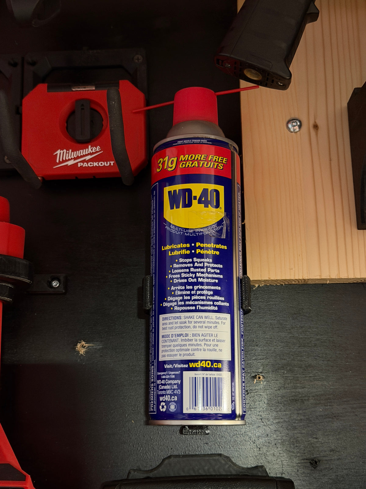 Spray can hangers