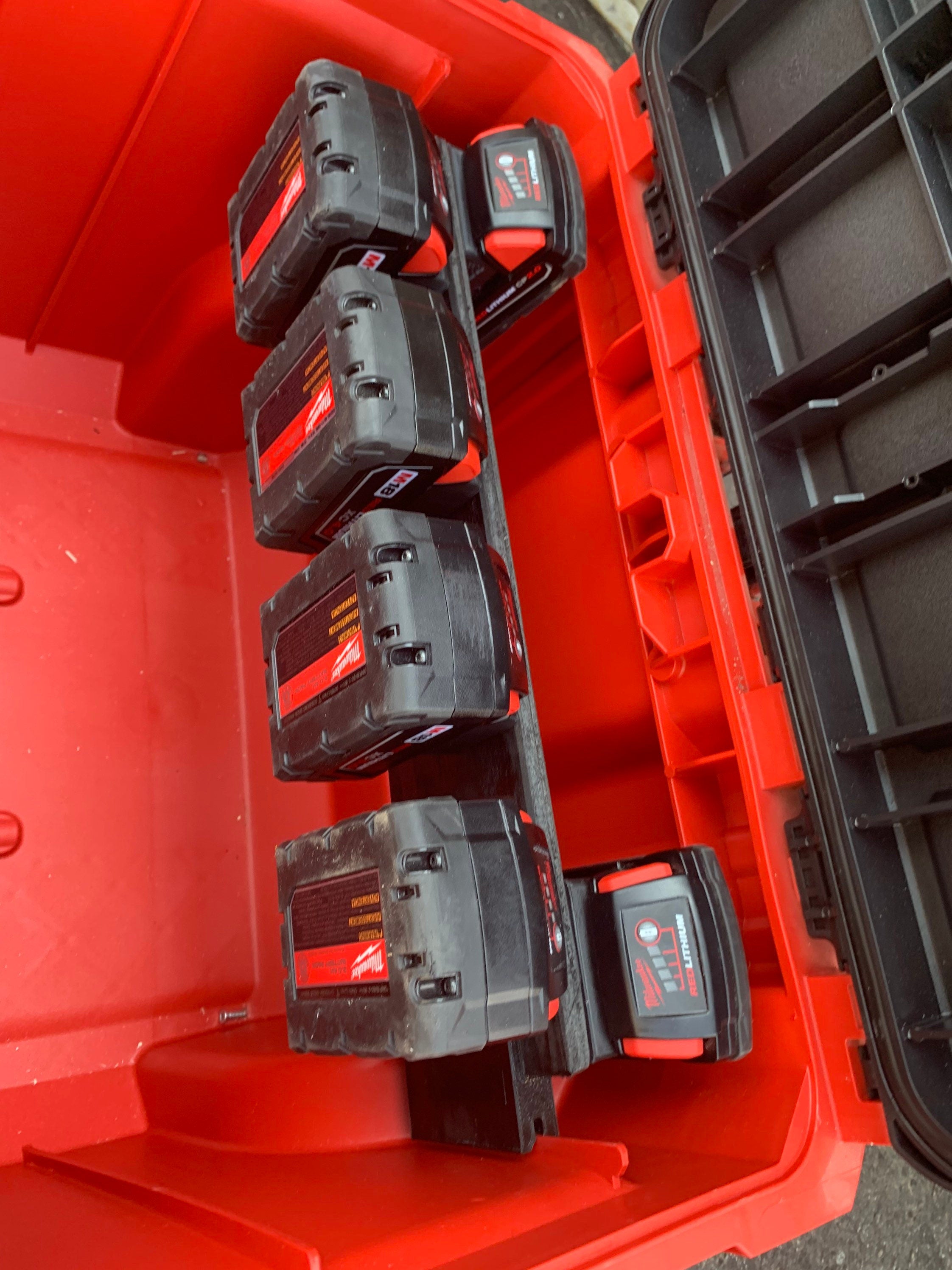 Milwaukee Packout Battery and inside rail adapter combo