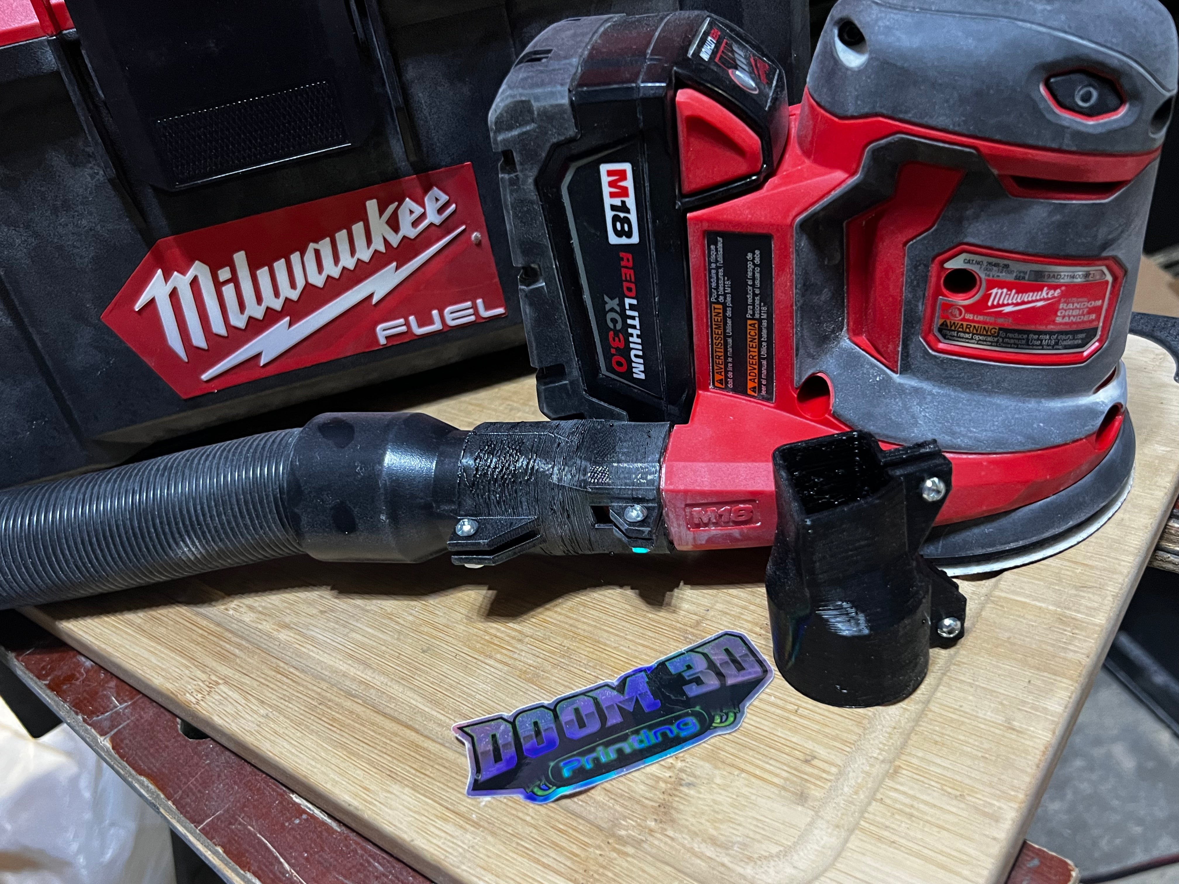 Milwaukee Palm Sander to M18 vacuum adapters